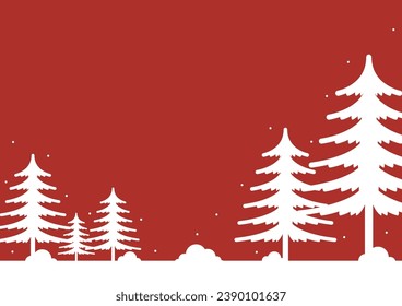 New Year greeting card design with stylized Christmas tree. Vector illustration.