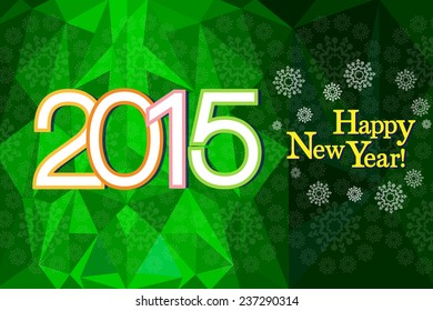 New year greeting card of dimensional background - eps10 illustration 