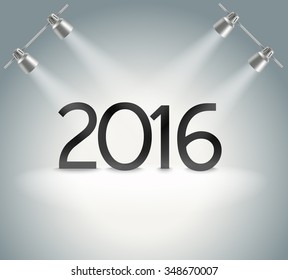 New year greeting card. Doodle elements