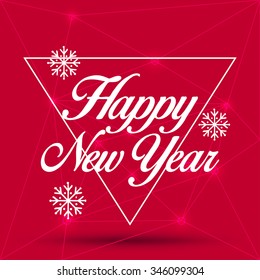 New Year Greeting Card. Happy New Year 2016, vector illustration