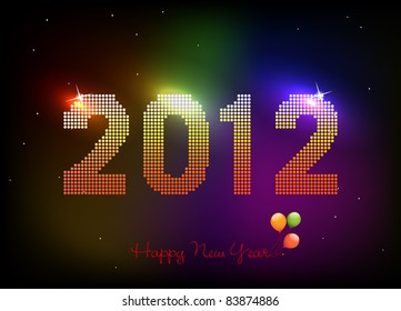 New Year Greeting Card. Illustration.