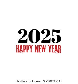 New Year greeting card set, 2025 colorful text. New year logo 2025 minimalist. Colored numbers Happy new year. Design template for New Year celeb