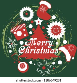 New Year greeting card template