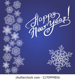 New Year Greeting Card. Vector illustration.