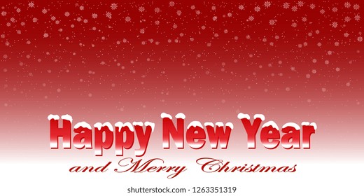 New Year greeting card. Vector graphics