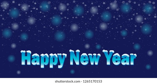 New Year greeting card. Vector graphics