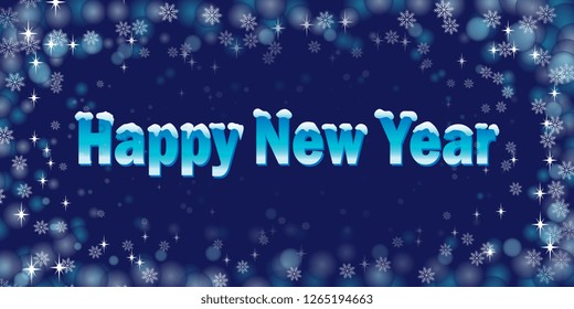 New Year greeting card. Vector graphics