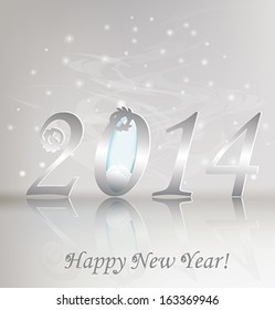 New year greeting card. Vector illustration