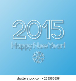 New Year greeting card. Vector illustration 