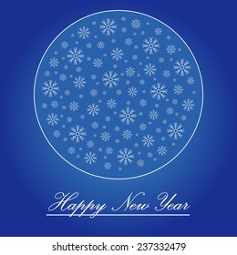 New year greeting card. Vector image.