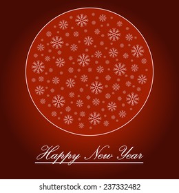 New year greeting card. Vector image.