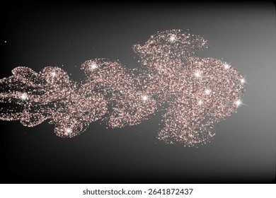 New Year greeting card vector background. Holiday postcard backdrop, perfect for party banner graphic design. Greeting cheers to New 2026 Year card vector template. Chich pink rose gold confetti.