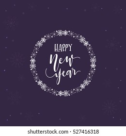 New Year greeting card. Vector illustration.