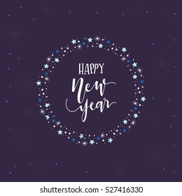New Year greeting card. Vector illustration.