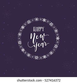 New Year greeting card. Vector illustration.