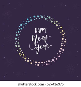 New Year greeting card. Vector illustration.