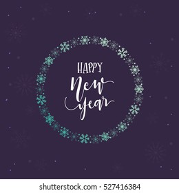 New Year greeting card. Vector illustration.