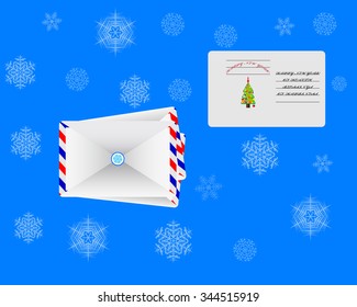 New year greeting envelopes for letters