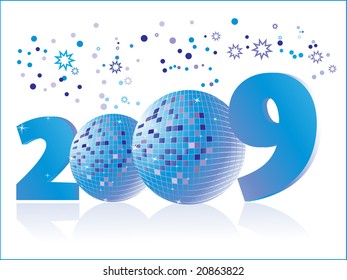 new year greeting pattern, vector illustration