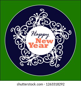 New year greeting in vintage style. Blank for logo.