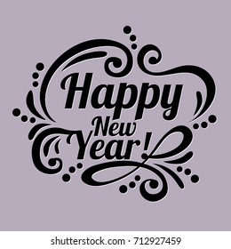 New Year greetings vector template