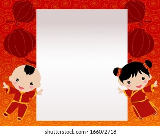 New Year Greetings_boy and girl
