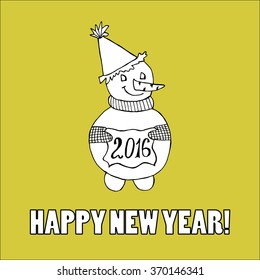 new year hand drawn doodle