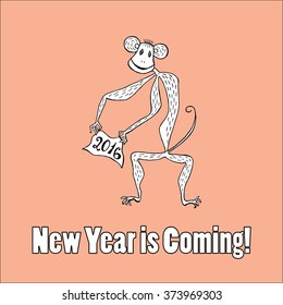 new year hand drawn doodle