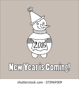 new year hand drawn doodle