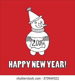 new year hand drawn doodle