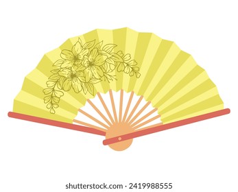 New Year Hand Fan Background