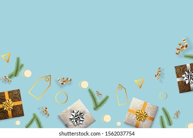   New Year and Happy Christmas background. Vector illustration banner 