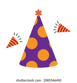 new year hat illustration Flat Style