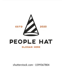 New Year Hat Logo Icon Vector. Birthday Hat or Cap Icon. Creative and Colorful Design Vector Icon.