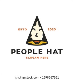 New Year Hat Logo Icon Vector. Birthday Hat or Cap Icon. Creative and Colorful Design Vector Icon.