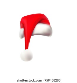 new year hat red santa clause pattern vector