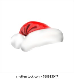 new year hat red santa clause pattern vector