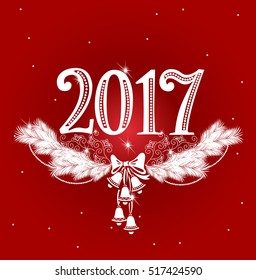 New Year headline with lace design