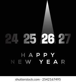 new year highlight 2026,2027 vector illustration
