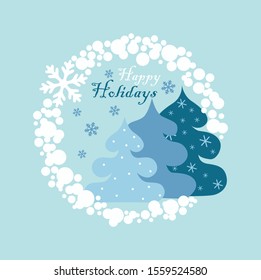 New Year holiday card vector illustration
