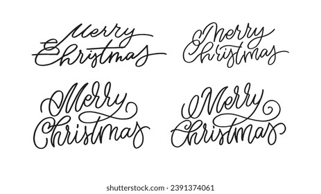 New year holiday greeting card. Merry Christmas and happy new year - cute postcard. Lettering label for poster, banner, web, sale, t-shirt design. 2024