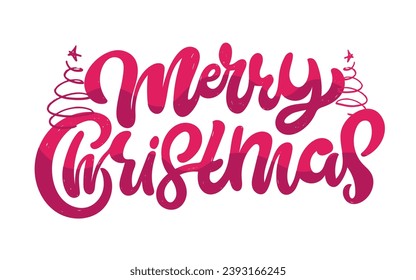 New year holiday greeting card. Merry Christmas and happy new year - cute postcard. Lettering label for poster, banner, web, sale, t-shirt design. 2024