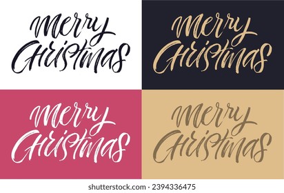 New year holiday greeting card. Merry Christmas and happy new year - cute postcard. Lettering label for poster, banner, web, sale, t-shirt design. 2024