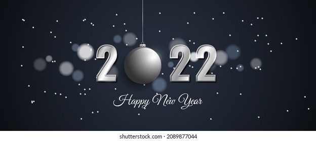 New year horizontal banner template design. Editable modern banner for new year event. Usable for banner, cover, background, and web.
