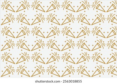 New year horn pattern minimalist and simple 