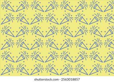 New year horn pattern minimalist and simple 