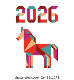 New Year Horse Symbol 2026 Chinese Zodiac Origami