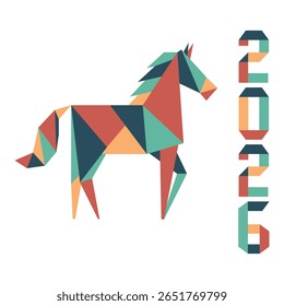 New Year Horse Symbol 2026 Chinese Zodiac Origami