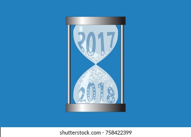 new year in the hourglass 
