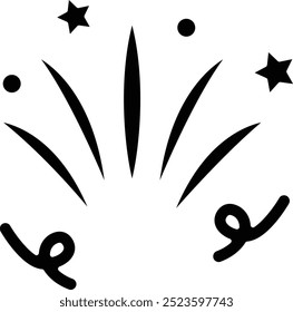 New Year Icon for Celebrating the Arrival of a Joyous New Year and Festivities